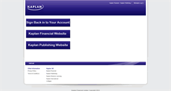 Desktop Screenshot of login.kaplan.co.uk