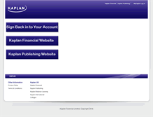 Tablet Screenshot of login.kaplan.co.uk